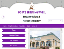 Tablet Screenshot of dorasspinningwheel.com